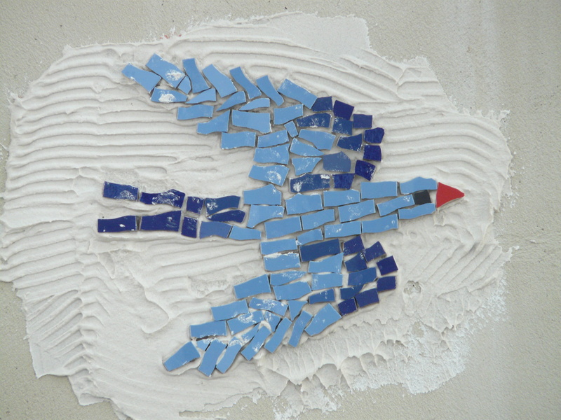 scrap, mural, built structure, high angle view, steinchen, communication, colorful, mosaic, pattern, 2K, art and craft, indoors, creativity, large group of objects