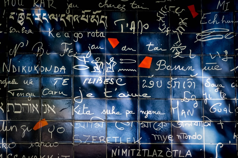 wall, jehan rictus, technology, love, blue, board, indoors, blackboard, handwriting, complexity, themed, paris, mathematical Symbol, western script, montmartre