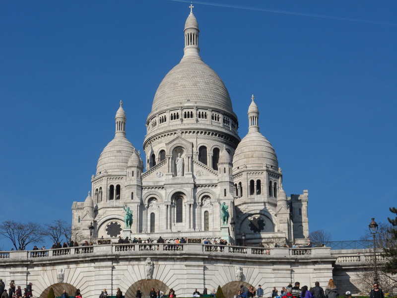 nature, Basilica, clear sky, religion, Paris, spire, no people, belief, building, travel destinations, day, dome, architecture, built structure, Montmartre