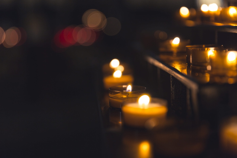 close-up, glowing, bokeh, dark, heat - temperature, belief, church, religion, candle, sacre coeur, fire - natural phenomenon, canon, paris, selective focus