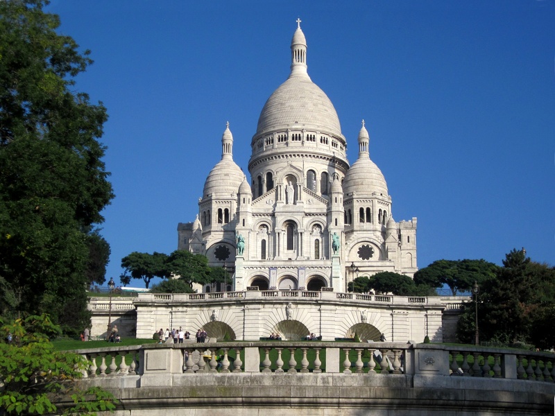 built structure, 2K, nature, tourism, paris, city, plant, day, the past, building, spire, no people, montmartre, outdoors, travel, building exterior, clear sky
