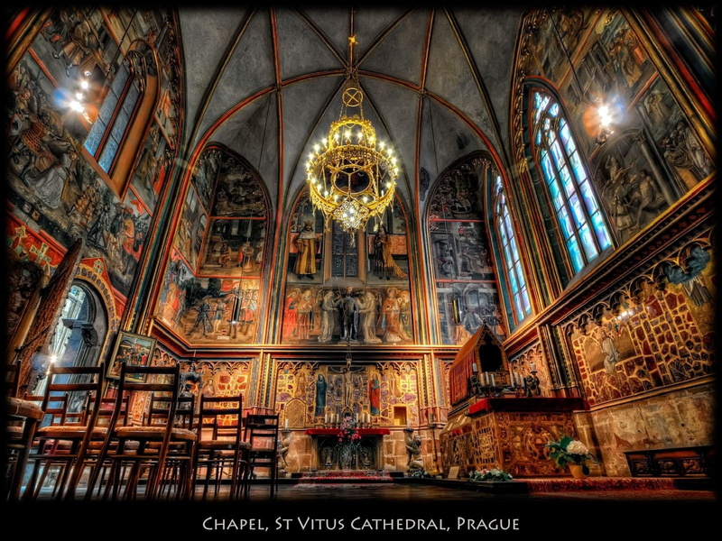 Religious, St. Vitus Cathedral, Arch, 720P, Prague, Church, HDR, Chandelier, Cathedrals, Cathedral