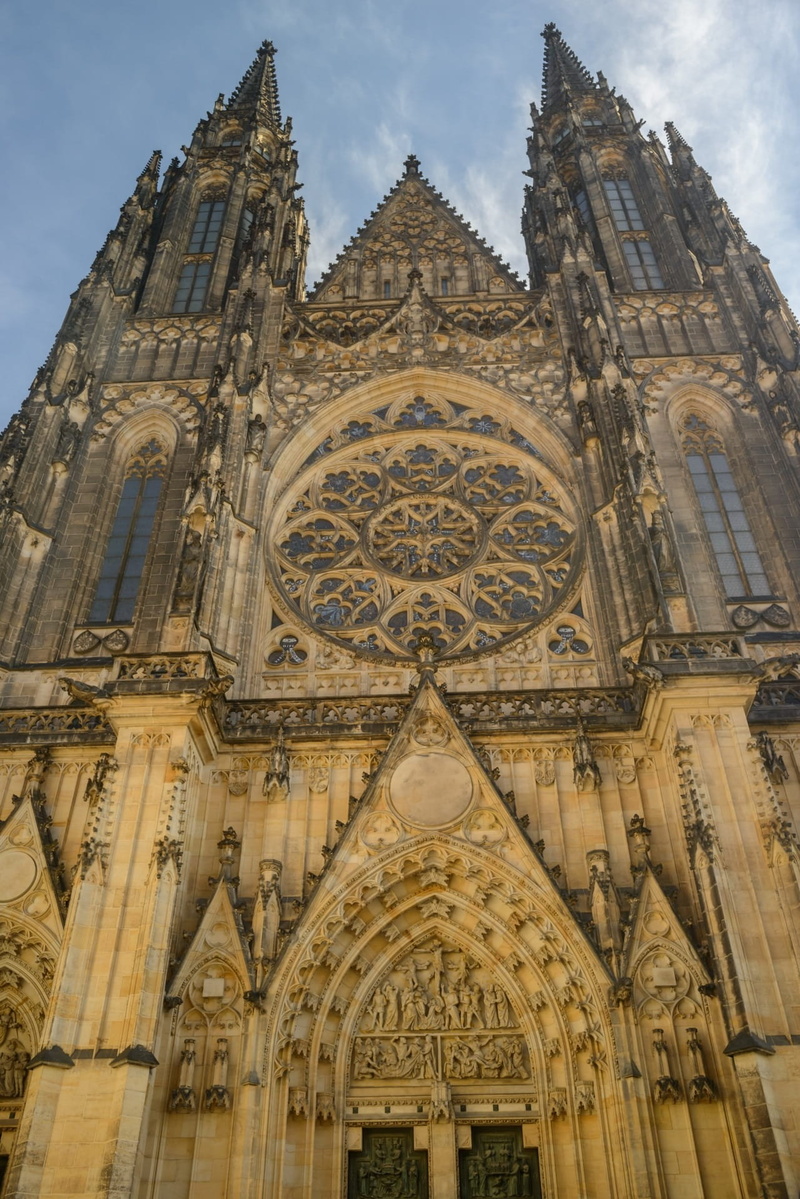 clouds, Prague, Detail, place of worship, gothic style, hradcany, Architecture, st vitus cathedral, outdoors, belief, no people, the past, prague castle