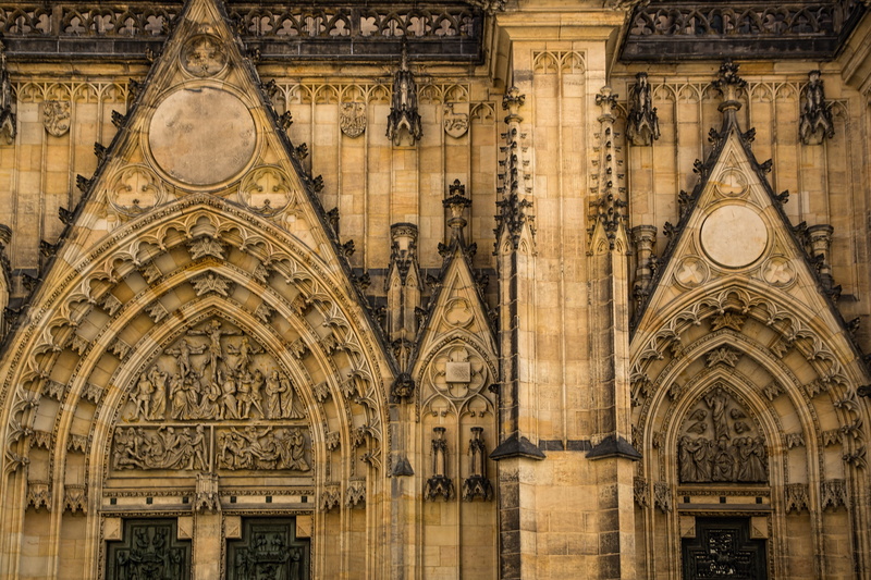 tourism, arches, church, dom, city, st vitus cathedral, no people, travel destinations, the past, golden city, facade, 4K, craft, place of worship, prague