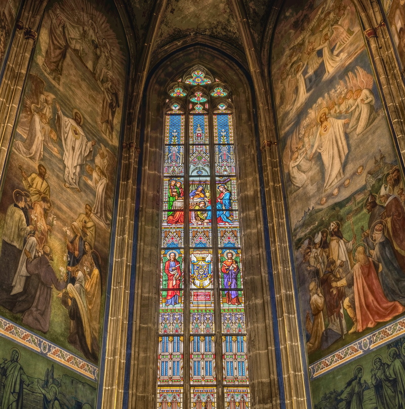 5K, building exterior, fresco, glass, ceiling, painting, mural, place of worship, glass window, church, belief, stained glass, holy, structure, travel destinations