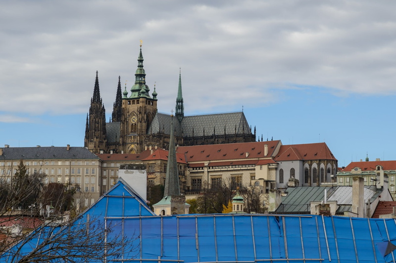 outdoors, prague, sky, travel destinations, tree, tower, hradcany, prague castle, architecture, place of worship, travel, clouds, spire, building exterior