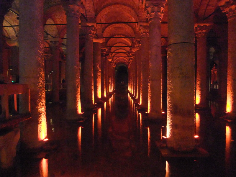 direction, illuminated, travel destinations, istanbul, basilica cistern, history, built structure, architecture, building, architectural column, religion