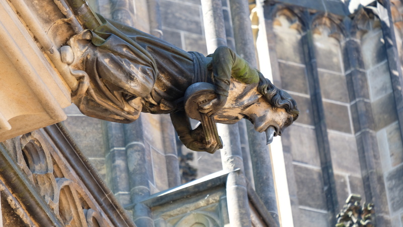 human representation, no people, building exterior, prague, 5K, praha, window, st vitus cathedral, representation, the past, low angle view, built structure