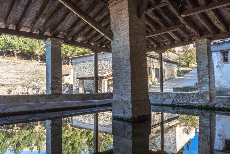 purity, tree, creek, village, water trough, colonnade, weathered, livestock, transportation, architecture, ruined, architectural column, hiking, cistern