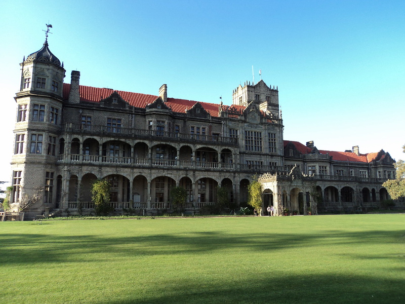 india, building exterior, clouds, school, green color, institute, sky, plant, building, sunlight, tourism, clear sky, travel, 4K, green, nature, lawn