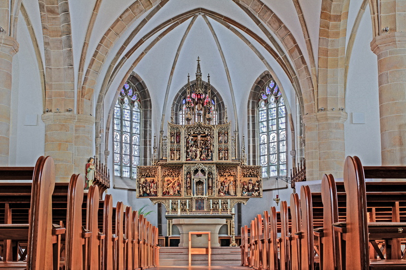 gothic style, the past, no people, pew, building exterior, pipe organ, arch, architecture, aisle, religion, spirituality, church, ceiling, altar, 5K, place of worship