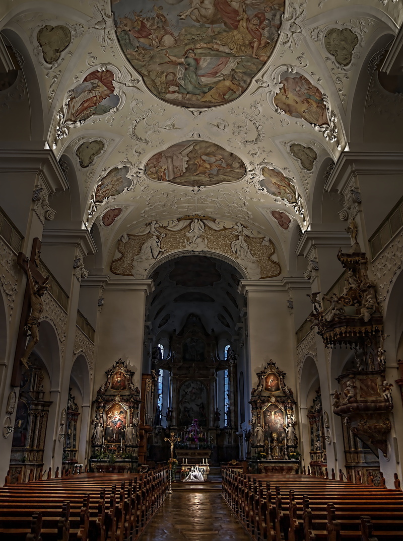 built structure, religion, catholic, aisle, alone, 4K, mural, no people, belief, catholicism, ornate, christianity, altar, architecture, germany, building