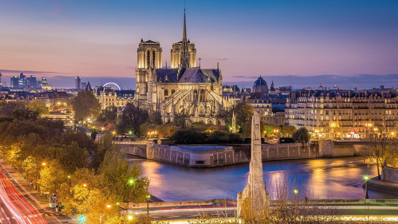 1080P, Paris, Notre-Dame de Paris, Cathedrals, France, Architecture