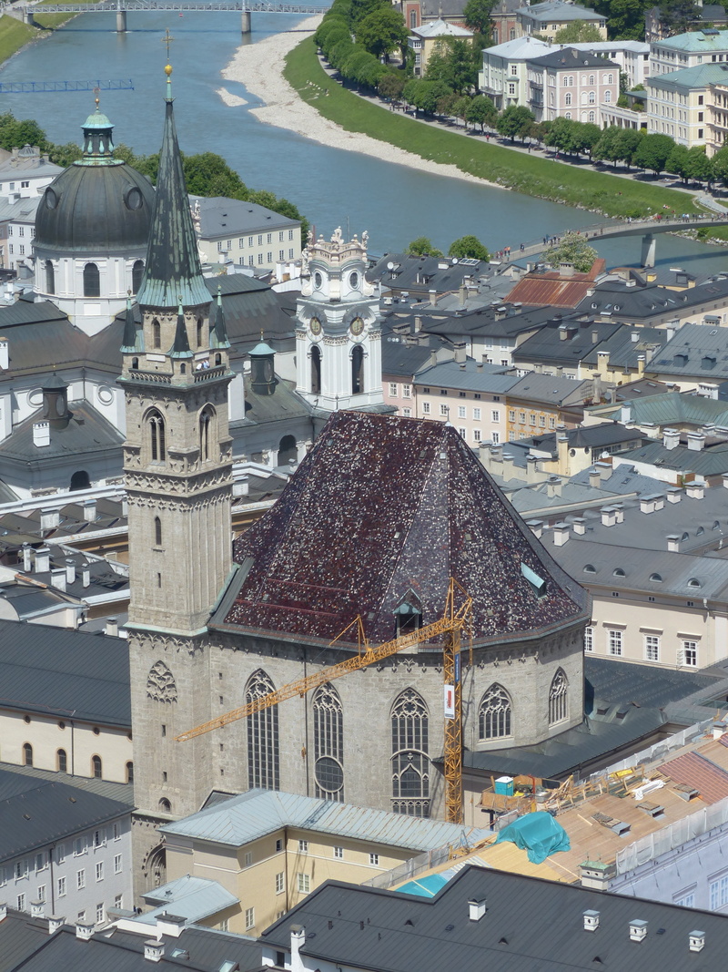 urban Scene, spire, built structure, religion, travel, spirituality, residential district, building exterior, old town, unesco, franciscan, franciscan church