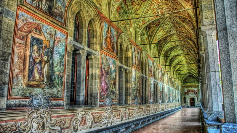 painting, outdoors, building exterior, built Structure, day, travel, creativity, old, representation, travel Destinations, mural, 1080P, hdr, catholicism