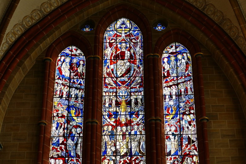 ceiling, architecture, bremen, place of worship, glass - material, middle ages, art and craft, 5K, church, belief, floral pattern, arch, multi colored
