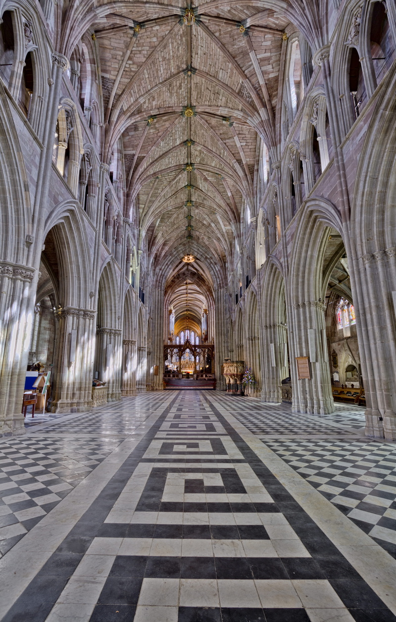 old, holy, building, united kingdom, famous, flooring, the way forward, arch, nave, worcester cathedral, the past, gothical, spirituality, abbey, place of worship