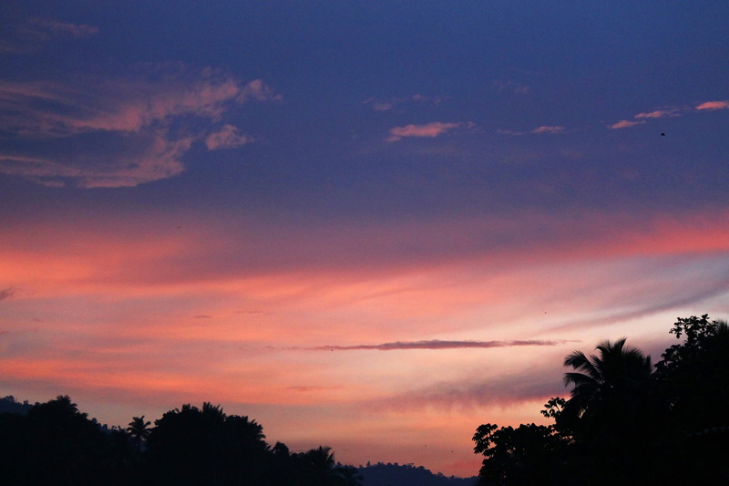 beauty in nature, cloudscape, no people, Sunset, scenics, low angle view, Gampola, sky, tranquil scene, romantic sky, space, growth, weather, tranquil