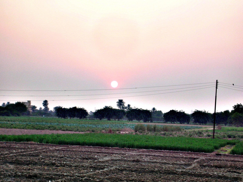 sunset, village, 1080P, nature and landscapes, baloch, style, farm
