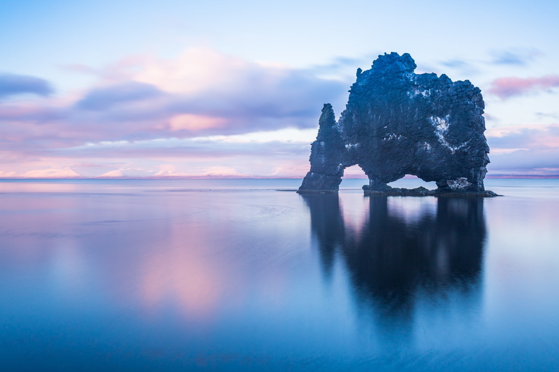 rock, reflection, rock - object, cloud - sky, water, sunset, 5K, sea, idyllic, tranquility, Pacific Ocean, no people, photography, nature, horizon, outdoors