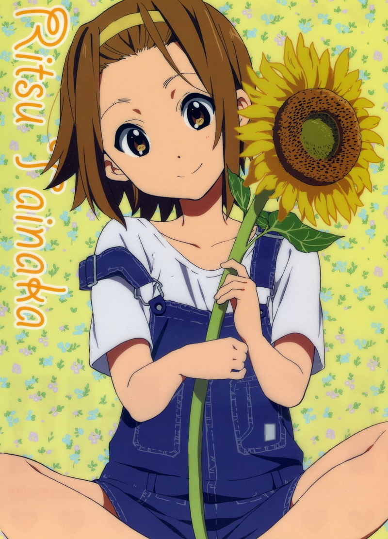 child, one person, cute, yellow, men, brunette, Tainaka Ritsu, K-ON!, creativity, males, indoors, childhood, holding, 720P, music, three quarter length