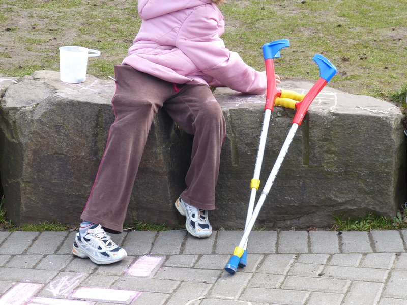 balance, child, run, outdoors, footpath, walker, mobility problems, full length, leisure activity, low section, person, handicap, physical disability, standing