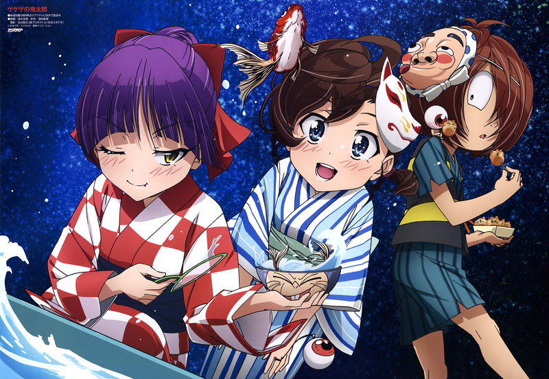 GeGeGe no Kitaro, Kitarō (GeGeGe no Kitaro), Anime, 5K, Neko Musume