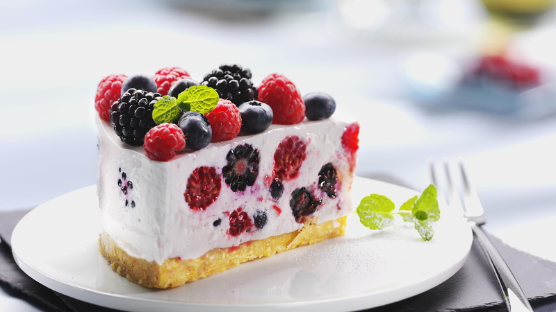 photography, blueberry, 4K, fruits, fruit, 3840x2160, cheesecake, cheese, cake, raspberry