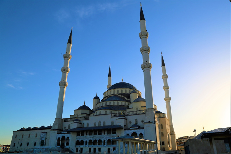 spire, turning point, dome, city, outdoors, tourism, sacred, religion, sky, low angle shot, travel, building exterior, kocatepe, spirituality, blue, 5K