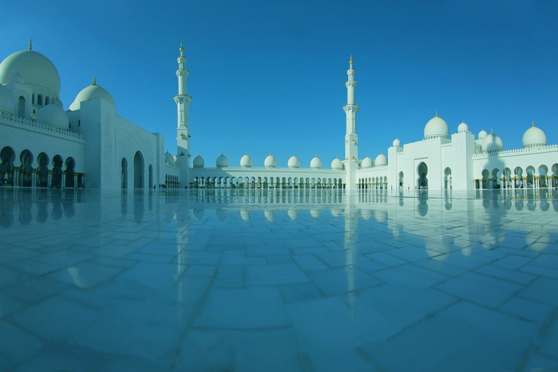Abu Dhabi, architecture, UAE, the Sheikh Zayed Grand mosque, the minaret, 1080P