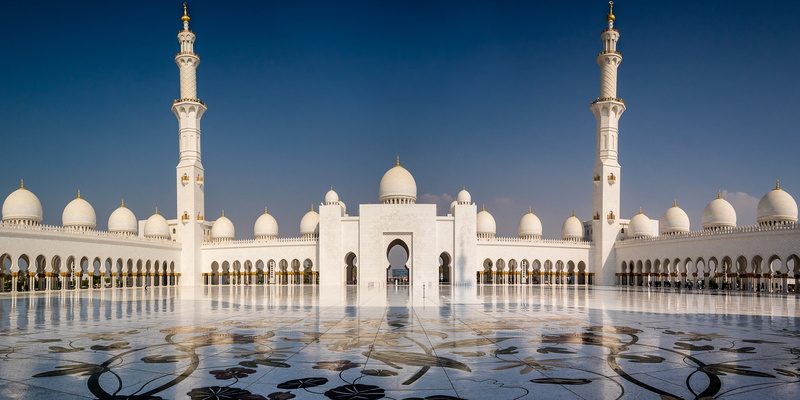 Grand mosque, Abu Dhabi, UAE, The Sheikh Zayed Grand mosque, 2K