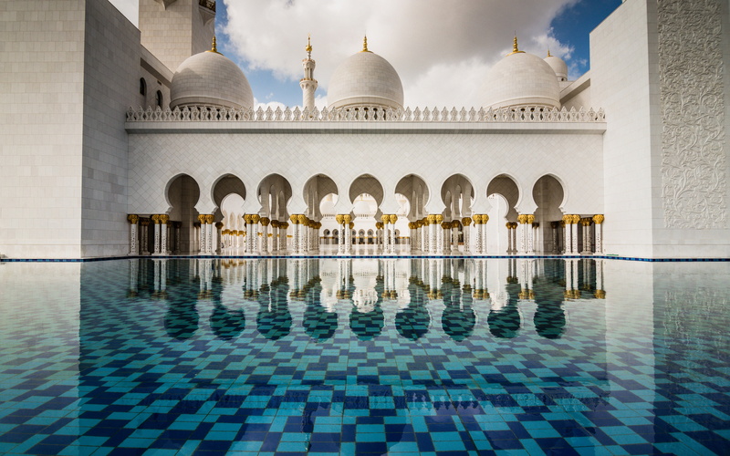 Abu Dhabi, Reflection, Mosques, Architecture, Mosque, 5K, United Arab Emirates, Sheikh Zayed Grand Mosque