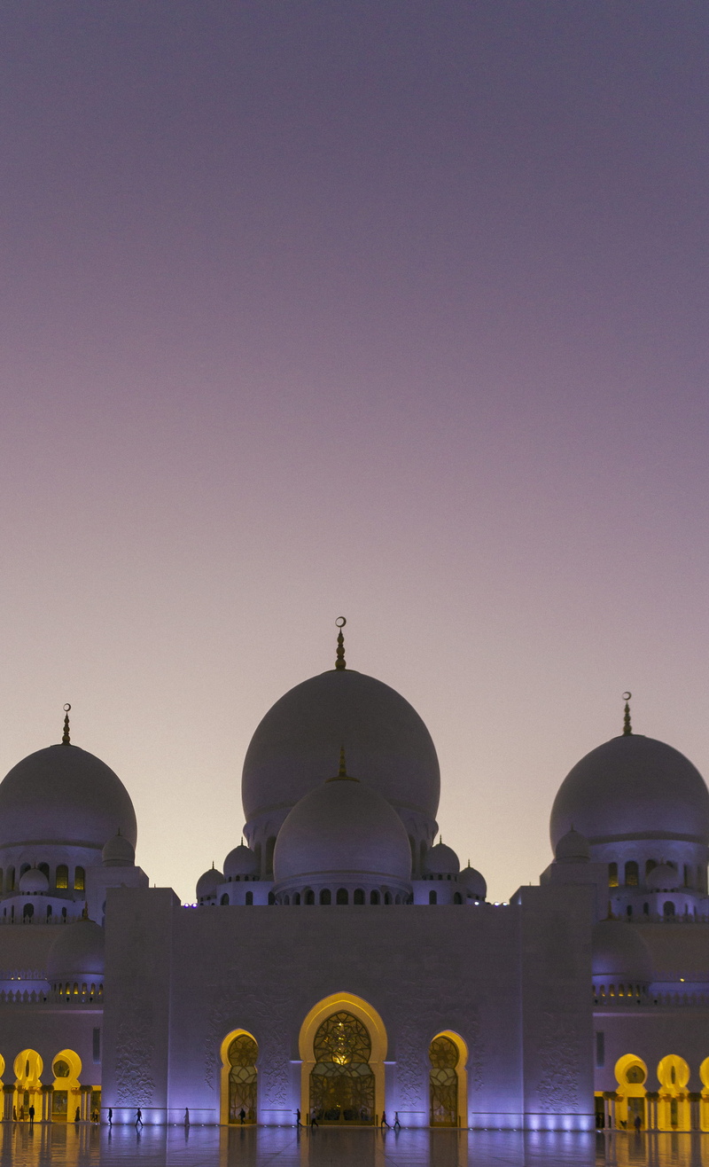 clear sky, sky, belief, outdoors, uae, place of worship, history, united arab emirates, 4K, dome, nature, building exterior, abu dhabi, religion