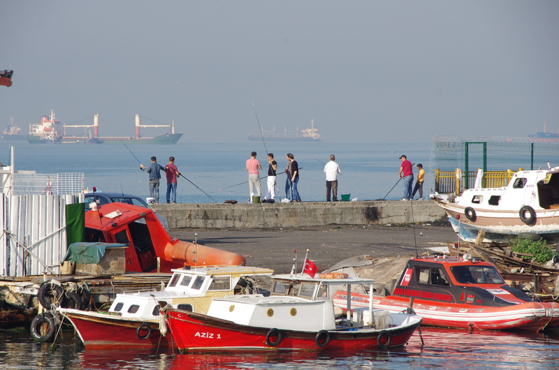 horizon over water, outdoors, port, sky, harbor, fishermen, mode of transportation, group of people, men, day, working, occupation, marmara sea, boats