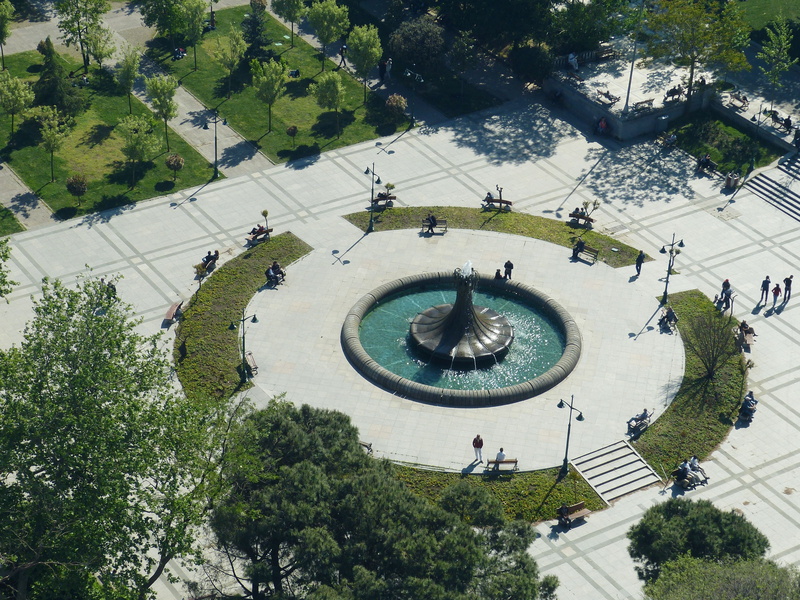 sunlight, day, group of people, outlook, taximplatz, space, gezipark, taxim, park, 4K, travel, city, nature, growth, fountain, green color, high angle view