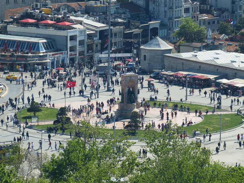 residential district, architecture, tree, outdoors, plant, high angle view, Space, town, building, group of people, people, transportation, gezipark, travel