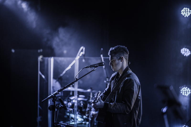 one person, arts culture and entertainment, rock music, enjoyment, music, men, fog, church, popular music concert, playing, artist, man, worship, god, night