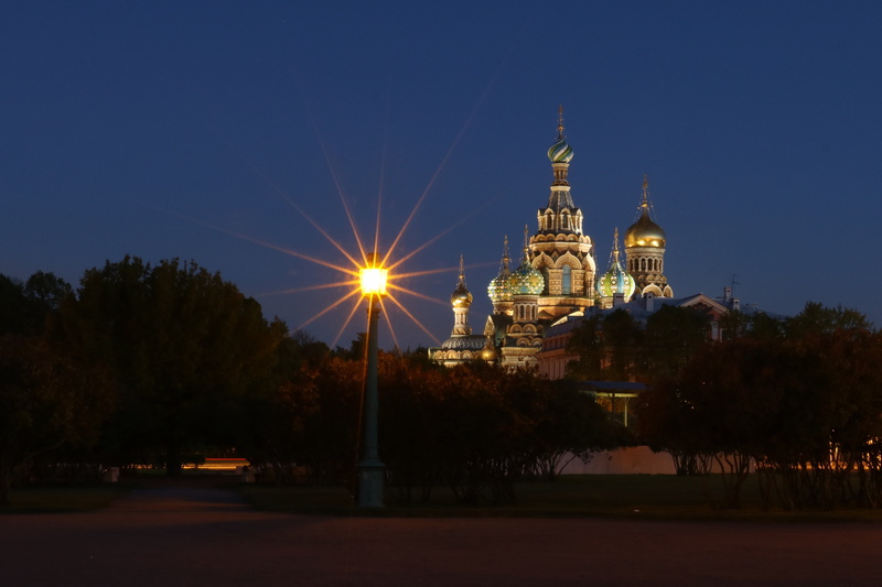 illuminated, sky, church, building exterior, nature, night, orthodox, architecture, building, travel destinations, outdoors, plant, city, lens flare, belief
