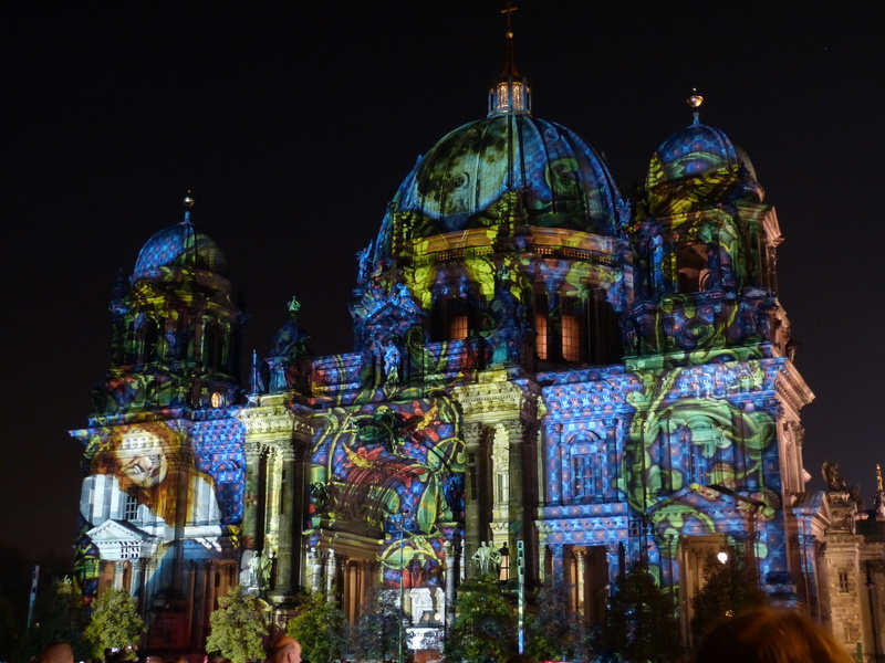 architecture, berlin at night, night, spirituality, building, religion, illuminated, festival of lights, place of worship, landmark, no people, building exterior