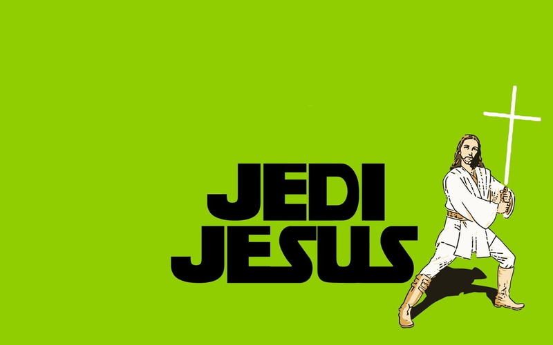 720P, Funny, jedi, Jesus, Humor, Star Wars, illustration