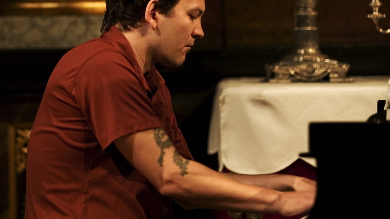 sitting, young Adult, 1080P, waist up, looking away, young Men, monk - Religious Occupation, spirituality, night, praying, casual clothing, brad mehldau