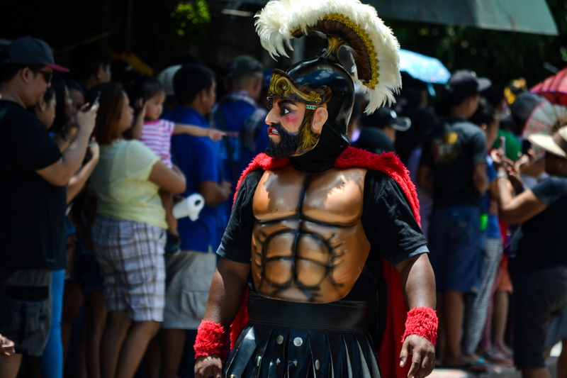 standing, people, costume, group of people, lifestyles, photography, real people, mask, holy week, festival, men, front view, red, 4K, moriones, carnival - celebration event