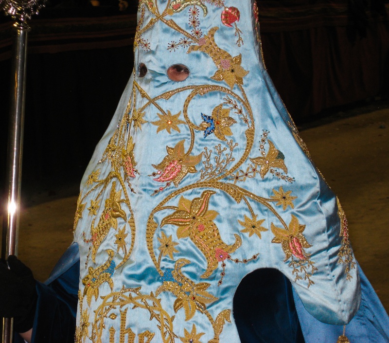 men, adult, low section, standing, one person, clothing, floral pattern, leisure activity, lifestyles, pattern, parade, holy week, human body part, embroidery