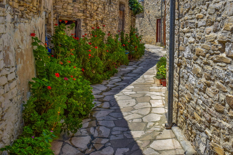 village, neighborhood, day, history, stone wall, traditional, footpath, street, old, nature, wall, the way forward, summer, 5K, kato lefkara, paving stone