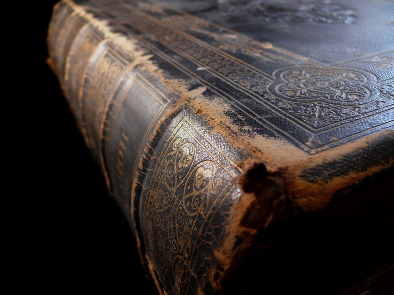 religion, history, book, past, ornament, bible, 720P, leather, write, ancient civilization, fairy, close, old, pages, story, high angle view, dust, brown