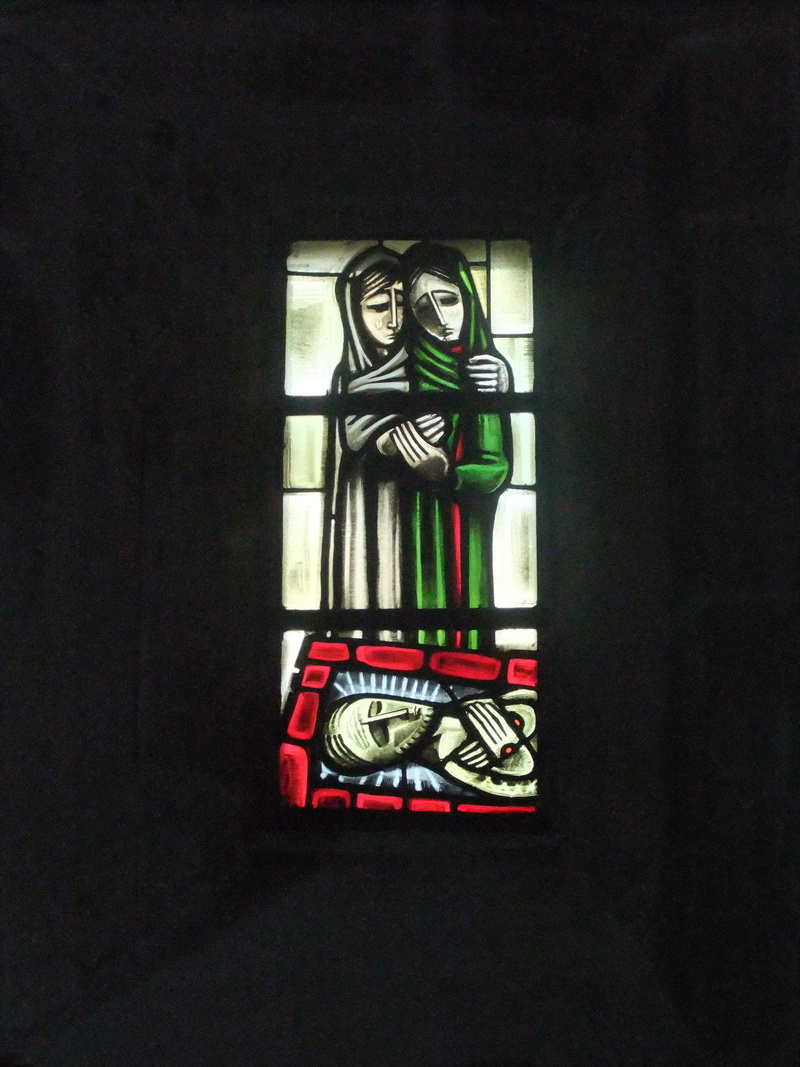 stained glass, built structure, switzerland, stained glass window, window, representation, no people, jesus, male likeness, church, avenches, faith, christ