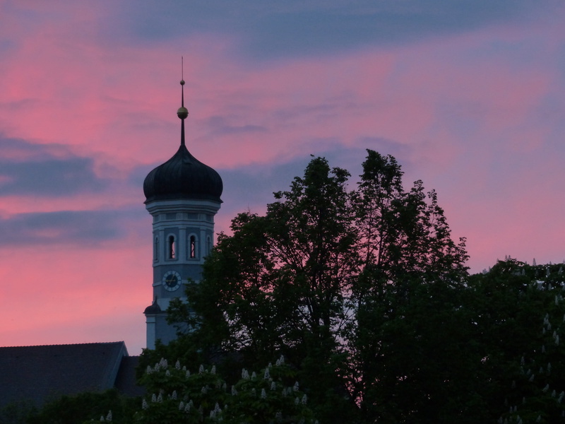 christianity, belief, cloud - sky, faith, no people, tower, onion dome, twilight, roof, 4K, Steeple, place of worship, Ulm, sky, tree, afterglow, growth