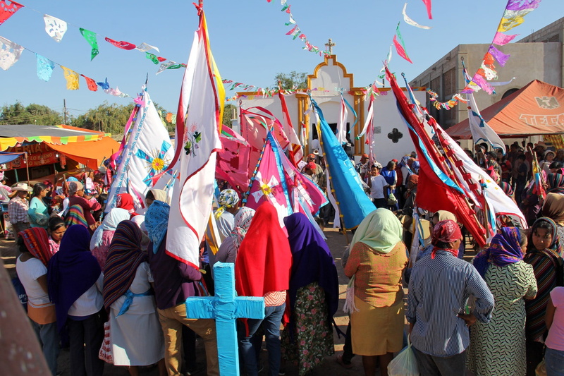 1080P, group of people, sonora, church, culture, real people, crowd, leisure activity, men, lifestyles, mexico, large group of people, religious, flag