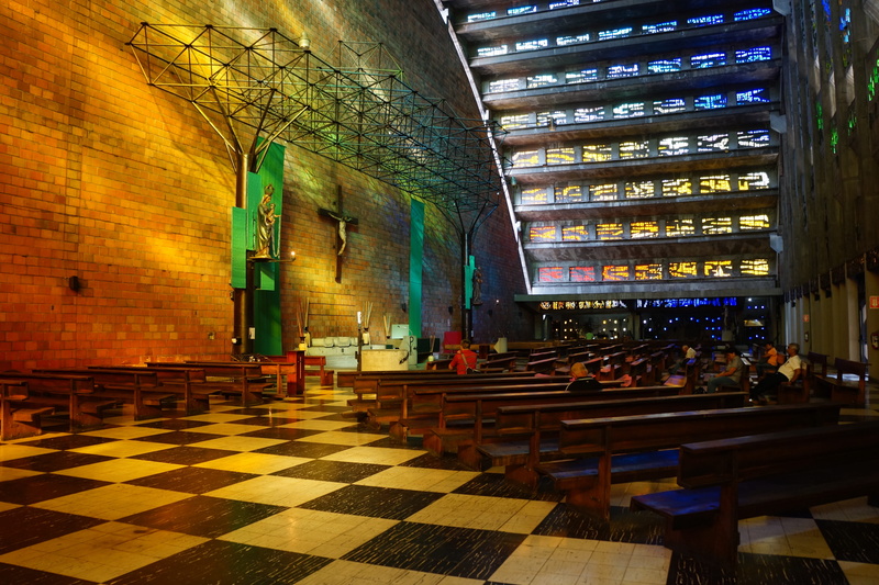 flooring, day, tile, spirituality, ceiling, seat, built structure, El Salvador, religion, empty, 5K, city, church, window, Catholic, luxury, checked pattern