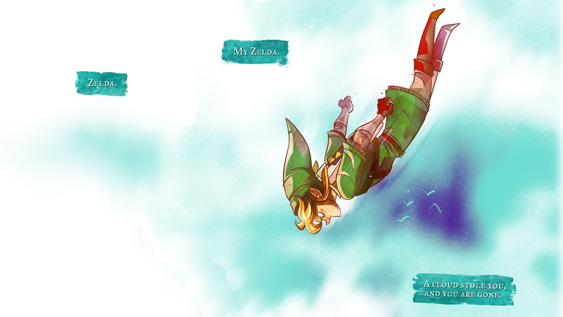 The Legend of Zelda, penny, fan, skyward, arcade, hd, art, penny arcade, The Legend of Zelda: Skyward Sword, legend, 2K, games, watercolor, digital, zelda